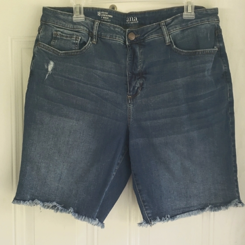 a.n.a Women's Dark Blue Jean Shorts